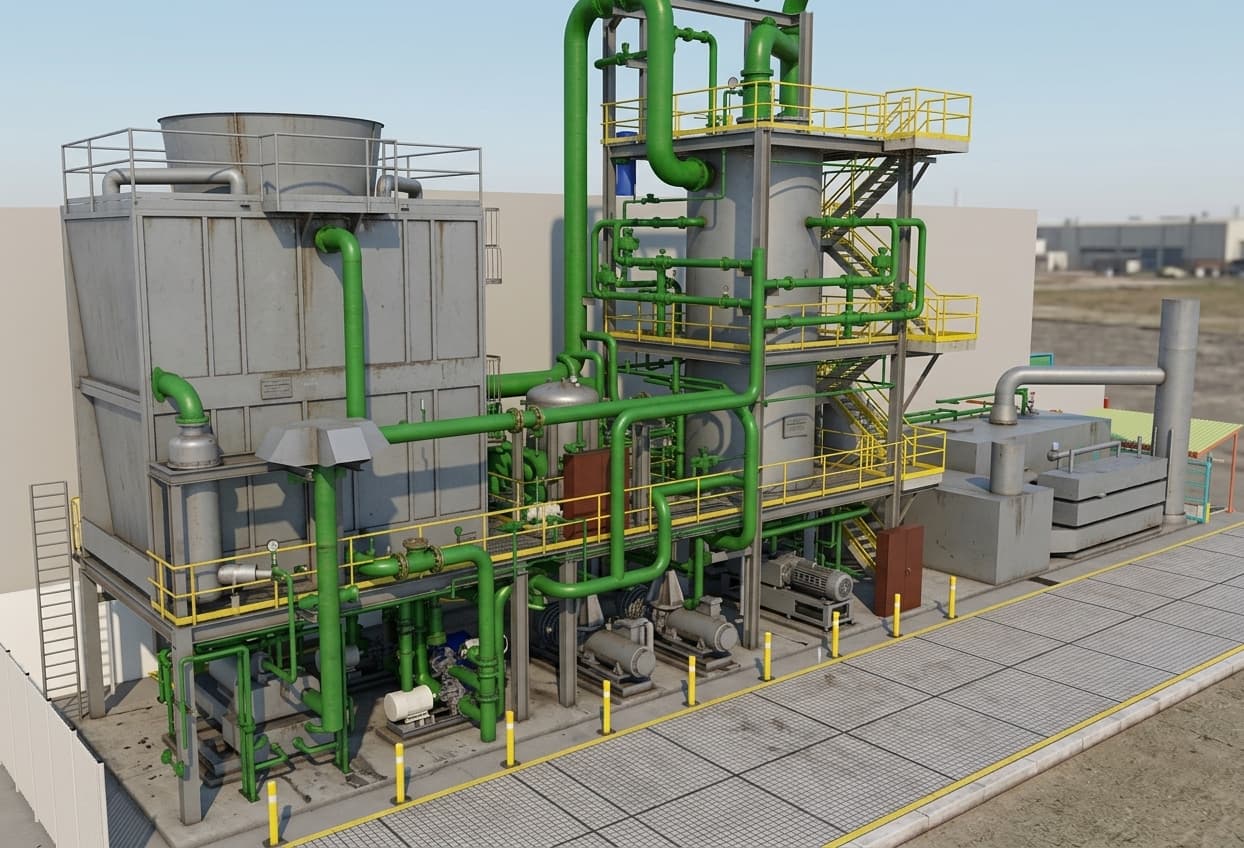 3-D process model render