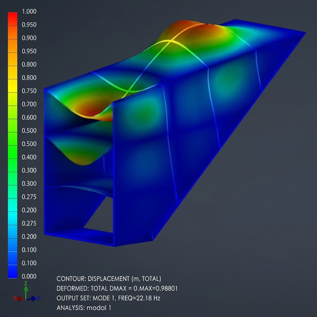FEA modal analysis · mode shape contours