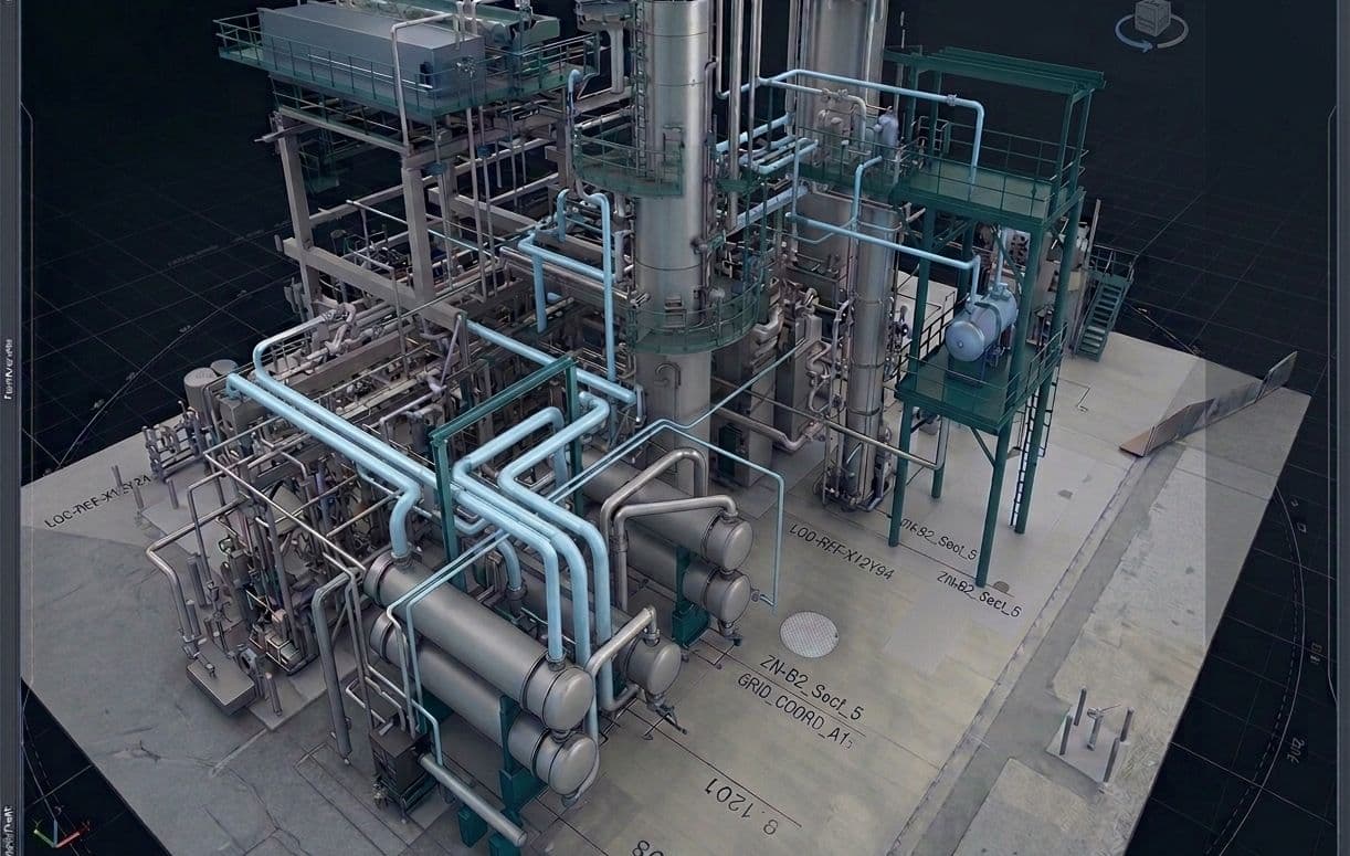 Laser scan · piping / equipment / structural 3-D model